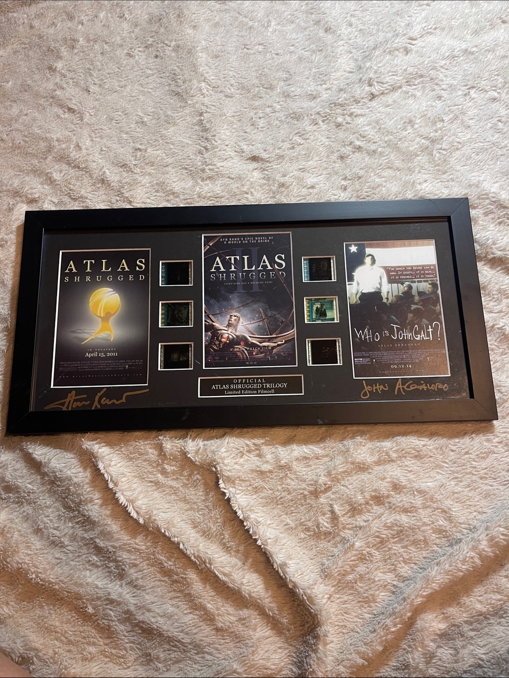 Atlas shrugged, limited edition, film, cell display